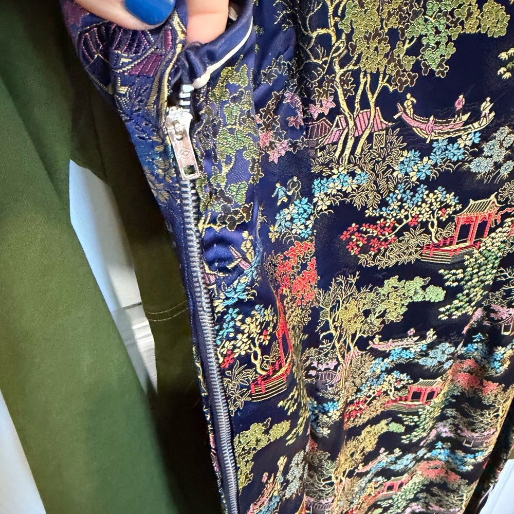 Vintage Traditional From Hong Kong Kimono Dress Size Small Silk - Picture 15 of 15